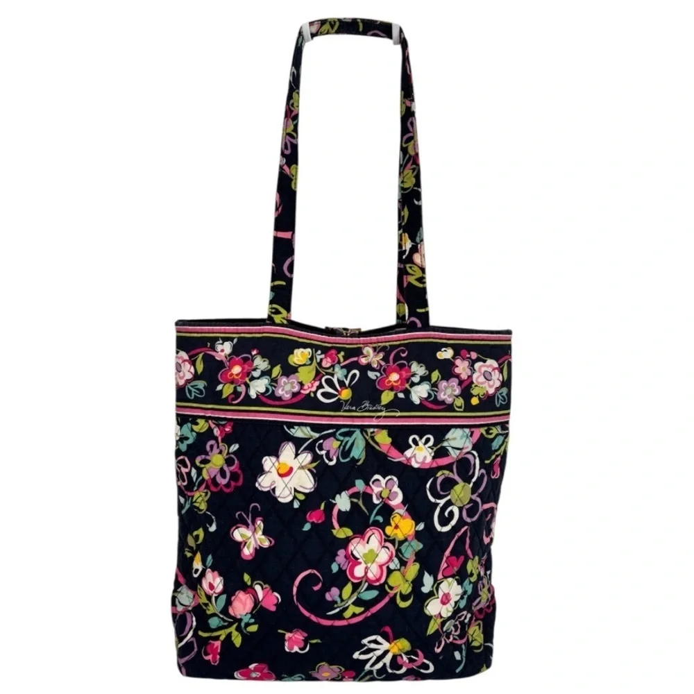 Vera Bradley Women’s “Ribbons” Floral Pattern Quilted Tote Bag